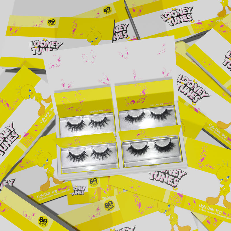 Ugly Dukling Beauty x Tweety Bird's 80th Anniversary Magnetic Eyelash Collection